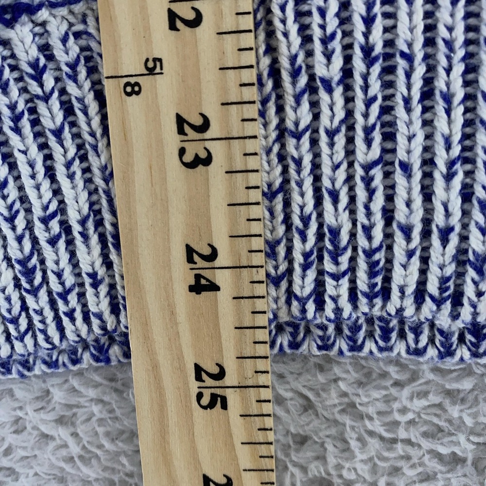 Ron Chereskin‎ Sweater Meens Small Blue White Geometric Textured Pullover Knit - Picture 5 of 7